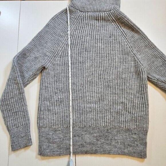 Contemporaine Sweater Women S Gray Exclusive Simons Chunky Ribbed Knit Oversized - Picture 8 of 16